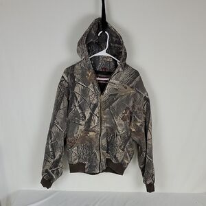 Dri Duck Camouflage Zip Up Hoodie Medium